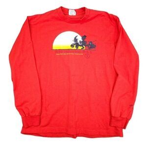 Vintage Halloween 5K Run T Shirt Mens Size Large Red 80s 1989 Kitsap Track Club